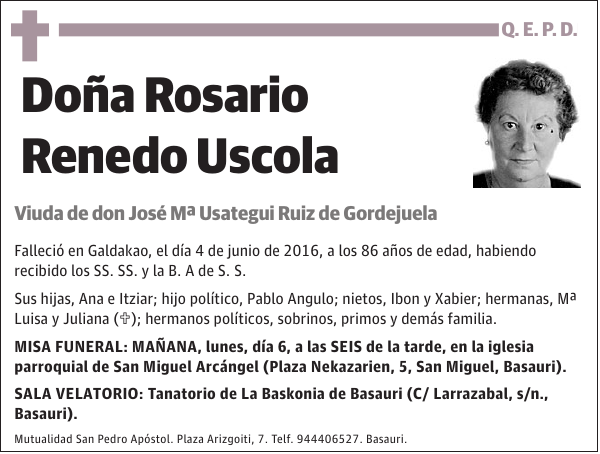 Rosario Renedo Uscola