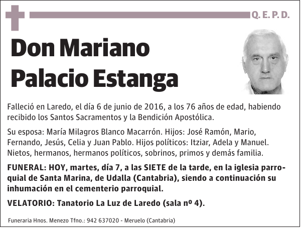 Mariano Palacio Estanga