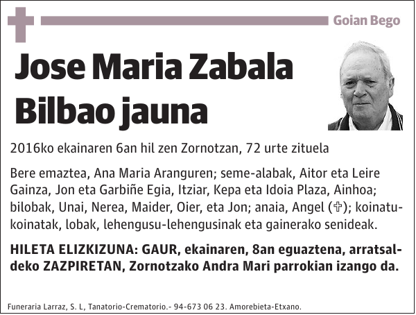 Jose Maria Zabala Bilbao