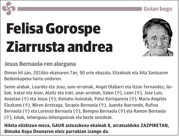 Felisa Gorospe Ziarrusta