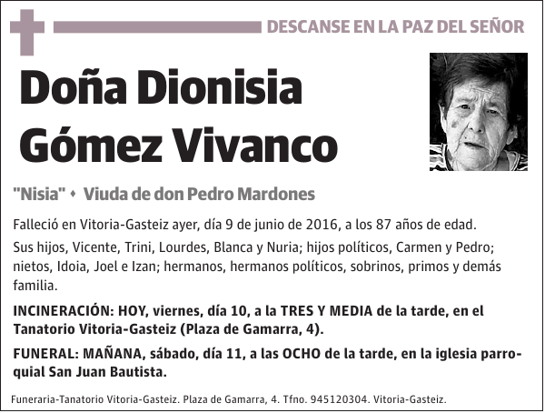Dionisia Gómez Vivanco