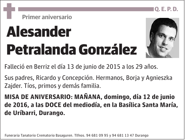 Alesander Petralanda González