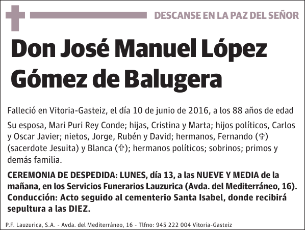 José Manuel López Gómez de Balugera