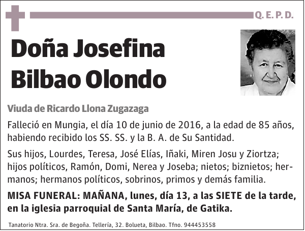 Josefina Bilbao Olondo