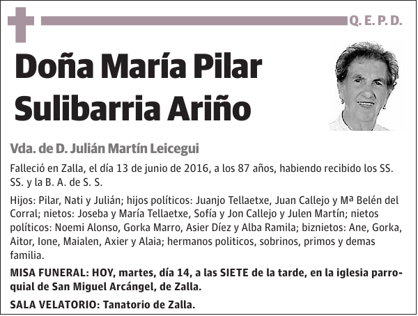 María Pilar Sulibarria Ariño