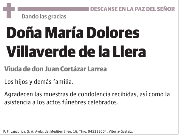 María Dolores Villaverde de la Llera