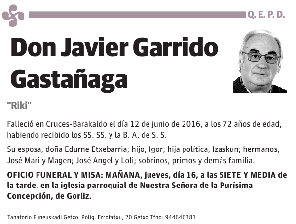 Javier Garrido Gastañaga