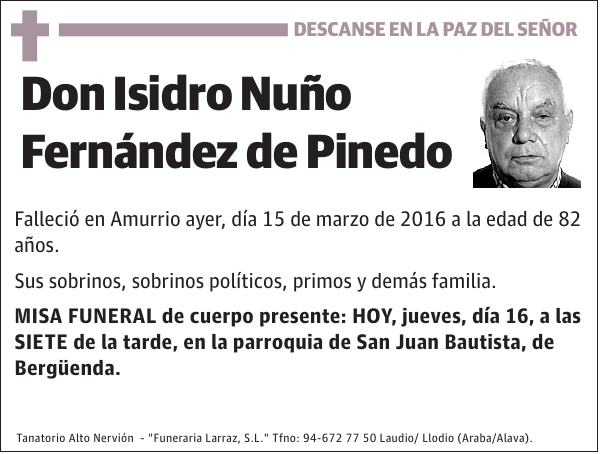 Isidro Nuño Fernández de Pinedo