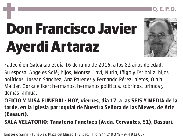 Francisco Javier Ayerdi Artaraz