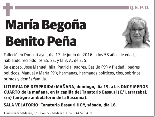 María Begoña Benito Peña