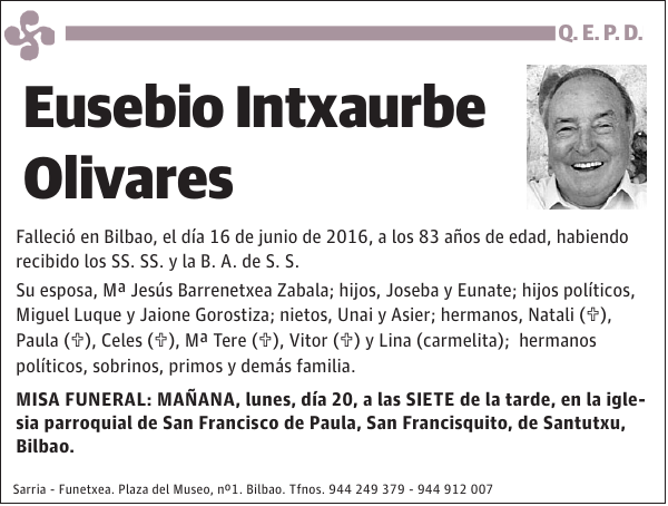 Eusebio Intxaurbe Olivares