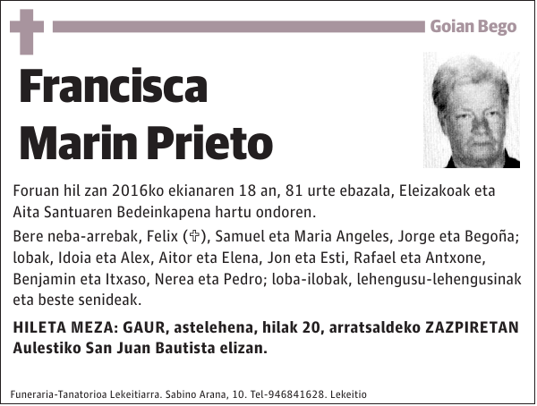 Francisca Marin Prieto