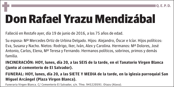 Rafael Yrazu Mendizábal