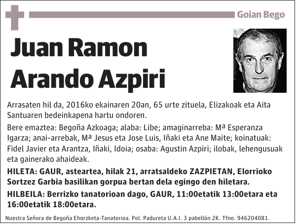 Juan Ramon Arando Azpiri