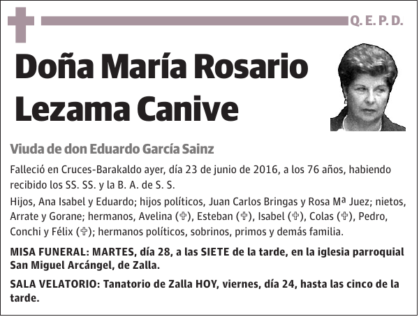 María Rosario Lezama Canive