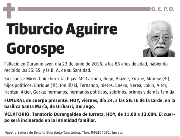 Tiburcio Aguirre Gorospe