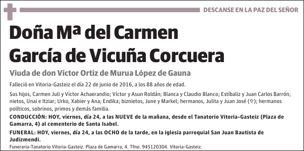 Mª del Carmen García de Vicuña Corcuera