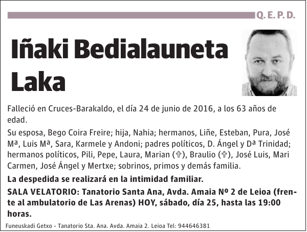 Iñaki Bedialauneta Laka