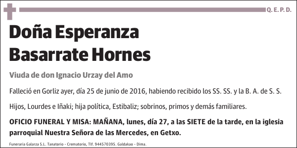 Esperanza Basarrate Hornes