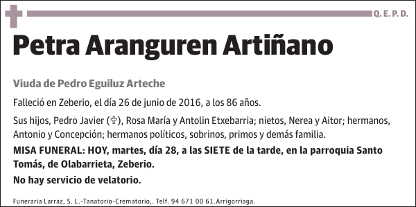 Petra Aranguren Artiñano