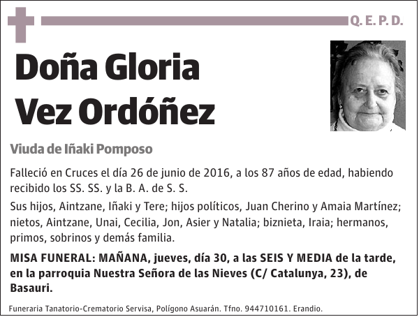 Gloria Vez Ordóñez