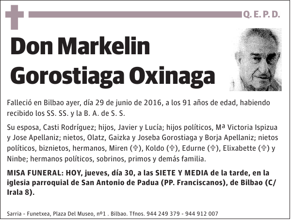 Markelin Gorostiaga Oxinaga