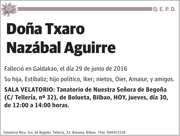 Txaro Nazábal Aguirre