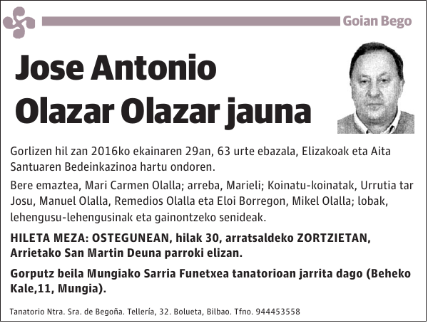 Jose Antonio Olazar Olazar