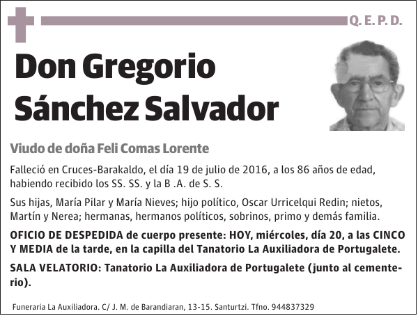 Gregorio Sánchez Salvador