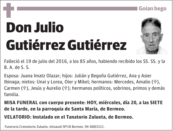 Julio Gutiérrez Gutiérrez