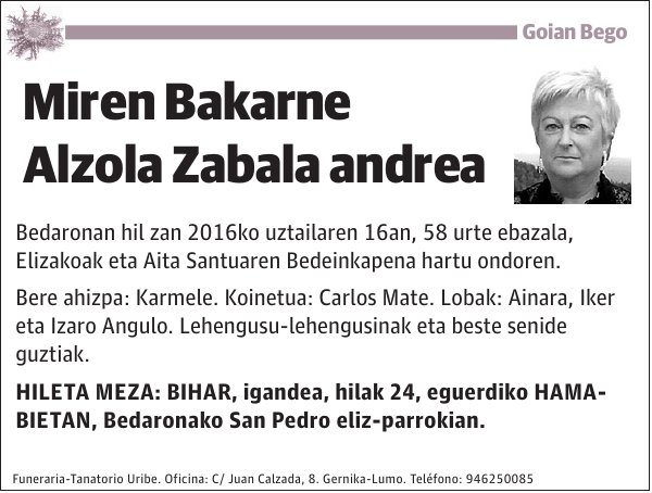 Miren Bakarne Alzola Zabala