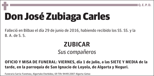 José Zubiaga Carles