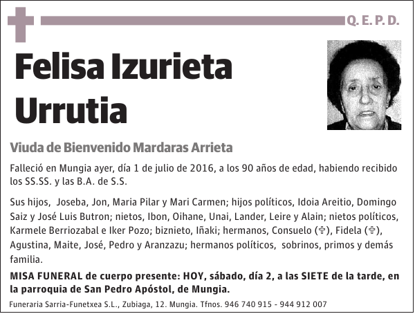 Felisa Izurieta Urrutia