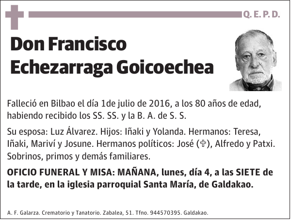 Francisco Echezarraga Goicoechea