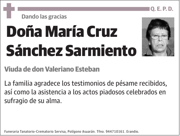 María Cruz Sánchez Sarmiento