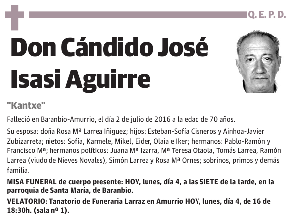 Cándido José Isasi Aguirre