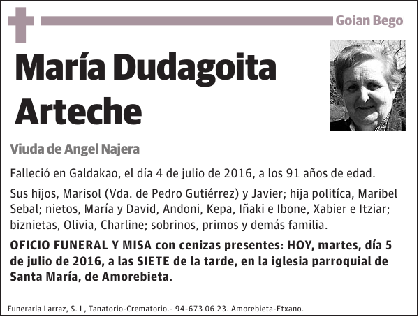 María Dudagoita Arteche