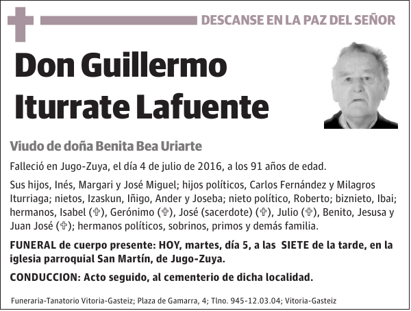 Guillermo Iturrate Lafuente