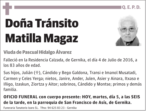 Tránsito Matilla Magaz