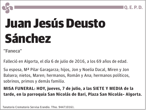 Juan Jesús Deusto Sánchez