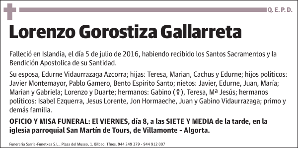 Lorenzo Gorostiza Gallarreta