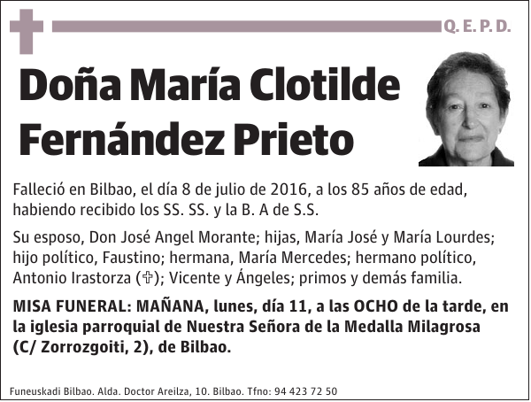 María Clotilde Fernández Prieto