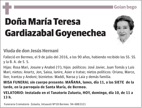 María Teresa Gardiazabal Goyenechea