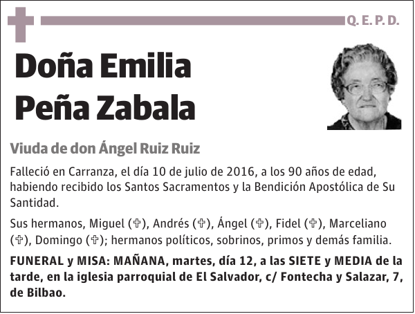 Emilia Peña Zabala