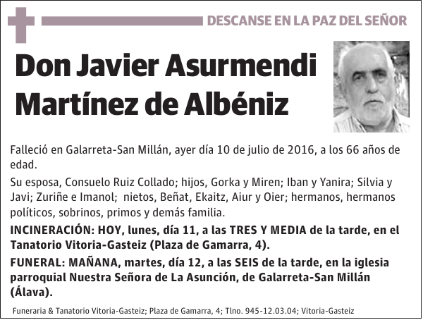 Javier Asurmendi Martínez de Albéniz