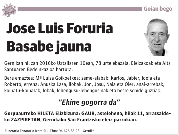 Jose Luis Foruria Basabe