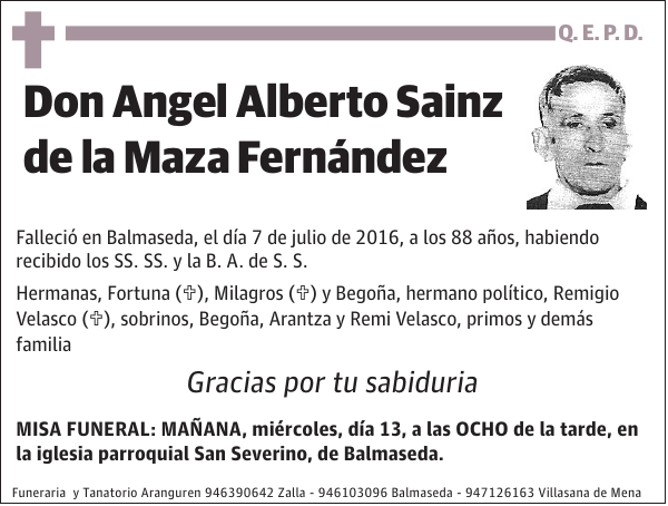 Angel Alberto Sainz de la Maza Fernández