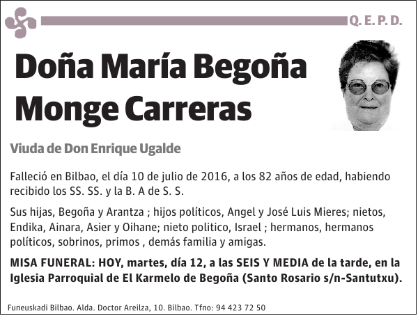 María Begoña Monge Carreras