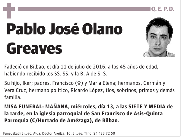 Pablo José Olano Greaves
