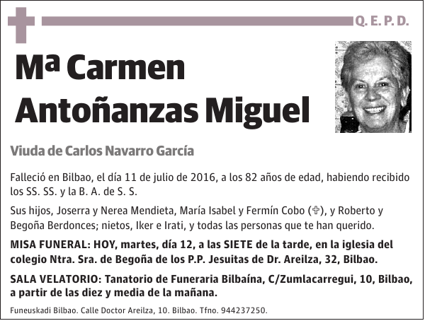 Mª Carmen Antoñanzas Miguel